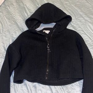 Black crop active jacket